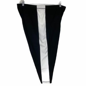 AVX workout active pants black white capri plus sz